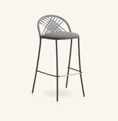 Olivie Outdoor Patio Bar Set 2 Chairs and 1 Table Set (Grey)  Braided & Rope