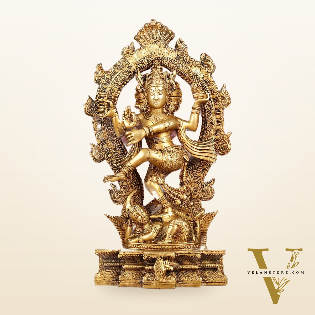 Exquisite 16-Inch Pure Brass Nataraja Statue - Handcrafted Sculpture