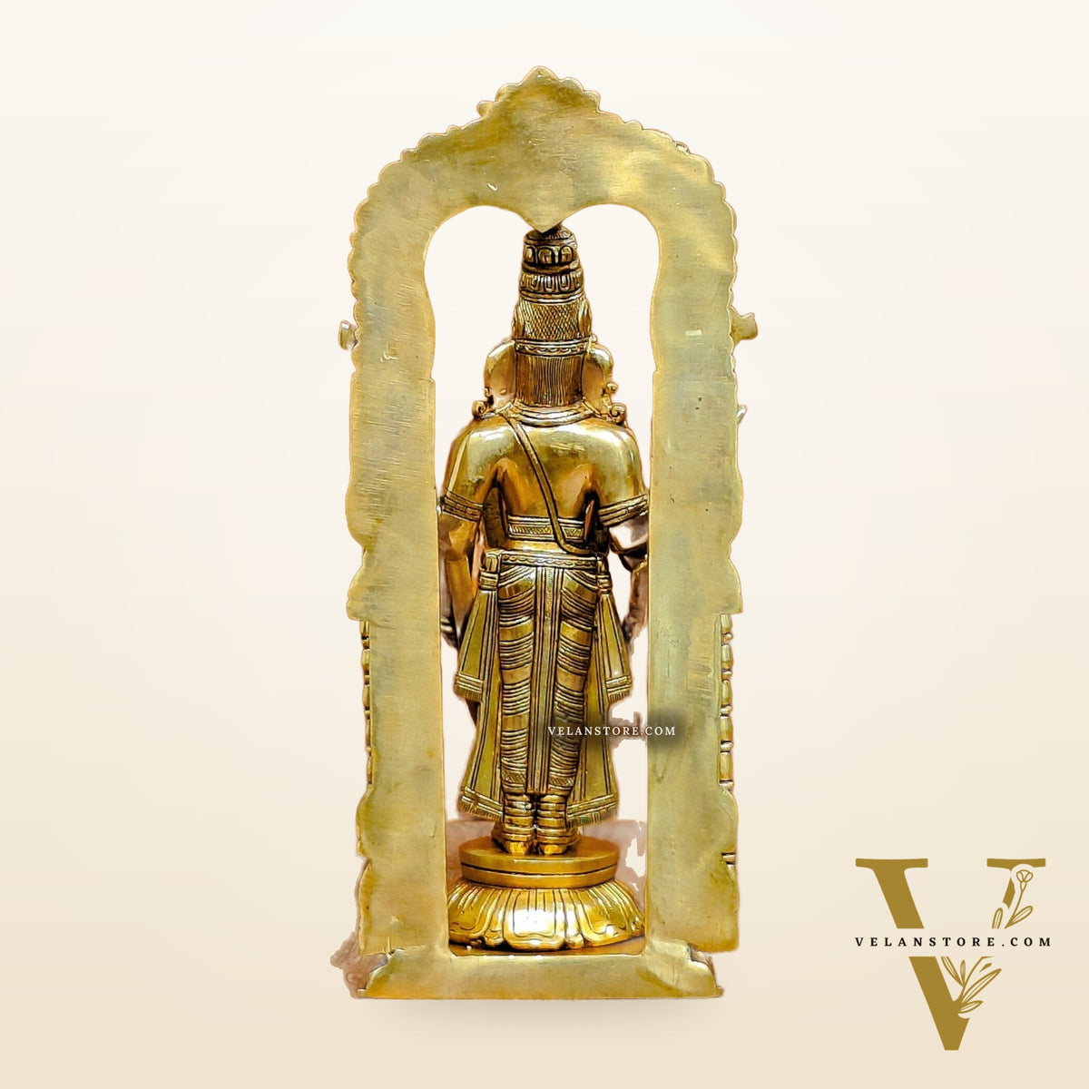 Exquisite 17-Inch Brass Tirupati Balaji Lord Venkateshwara with Frame and Hanging Mala