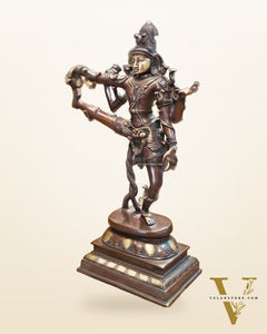 Exquisite 18-Inch Brass Dancing Shiva Nataraja Idol
