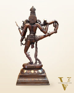 Exquisite 18-Inch Brass Dancing Shiva Nataraja Idol