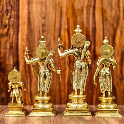Exquisite 18-Inch Brass Ramdarbar Statues