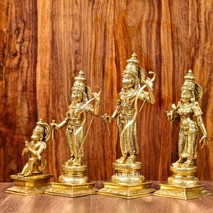 Exquisite 18-Inch Brass Ramdarbar Statues