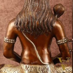 Exquisite 20 Inch Brass Lord Shiva Idol - Meditative Posture
