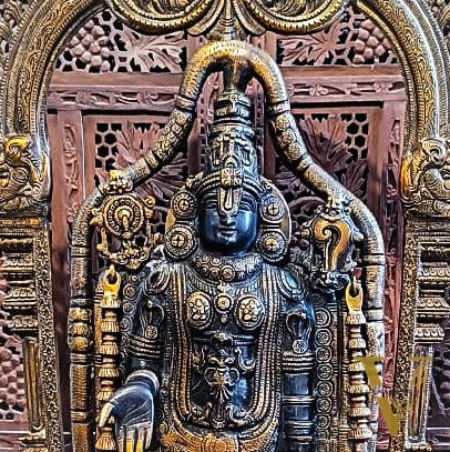 Exquisite 3ft Brass Tirupati Balaji Arch Statue | Superfine Craftsmanship