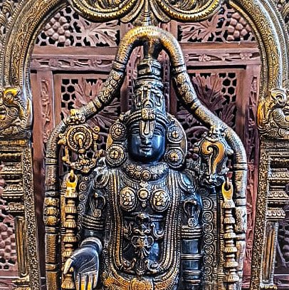 Exquisite 3ft Brass Tirupati Balaji Arch Statue | Superfine Craftsmanship