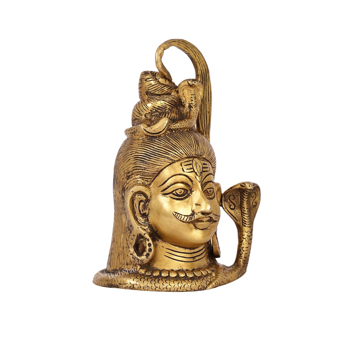 Exquisite 7-Inch Brass Lord Shiva mahakaal mukhalingam Bust Face Statue
