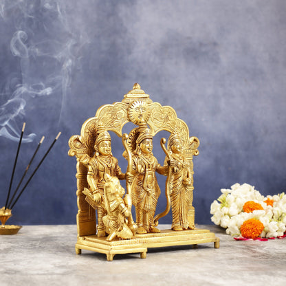 Exquisite 9.5 Inch Pure Superfine Brass Ramdarbar Idol