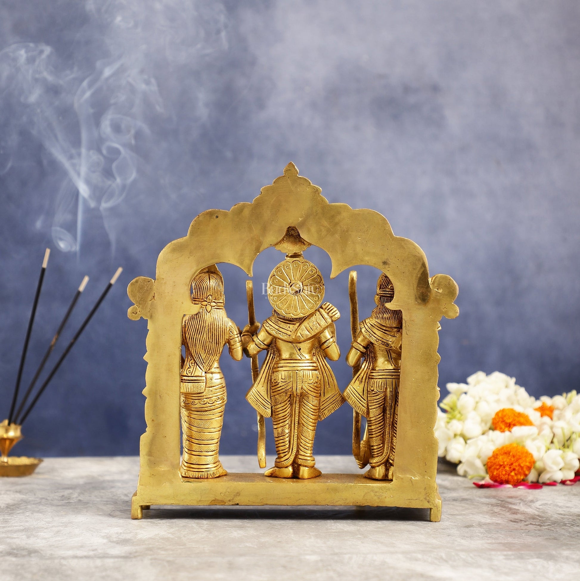 Exquisite 9.5 Inch Pure Superfine Brass Ramdarbar Idol
