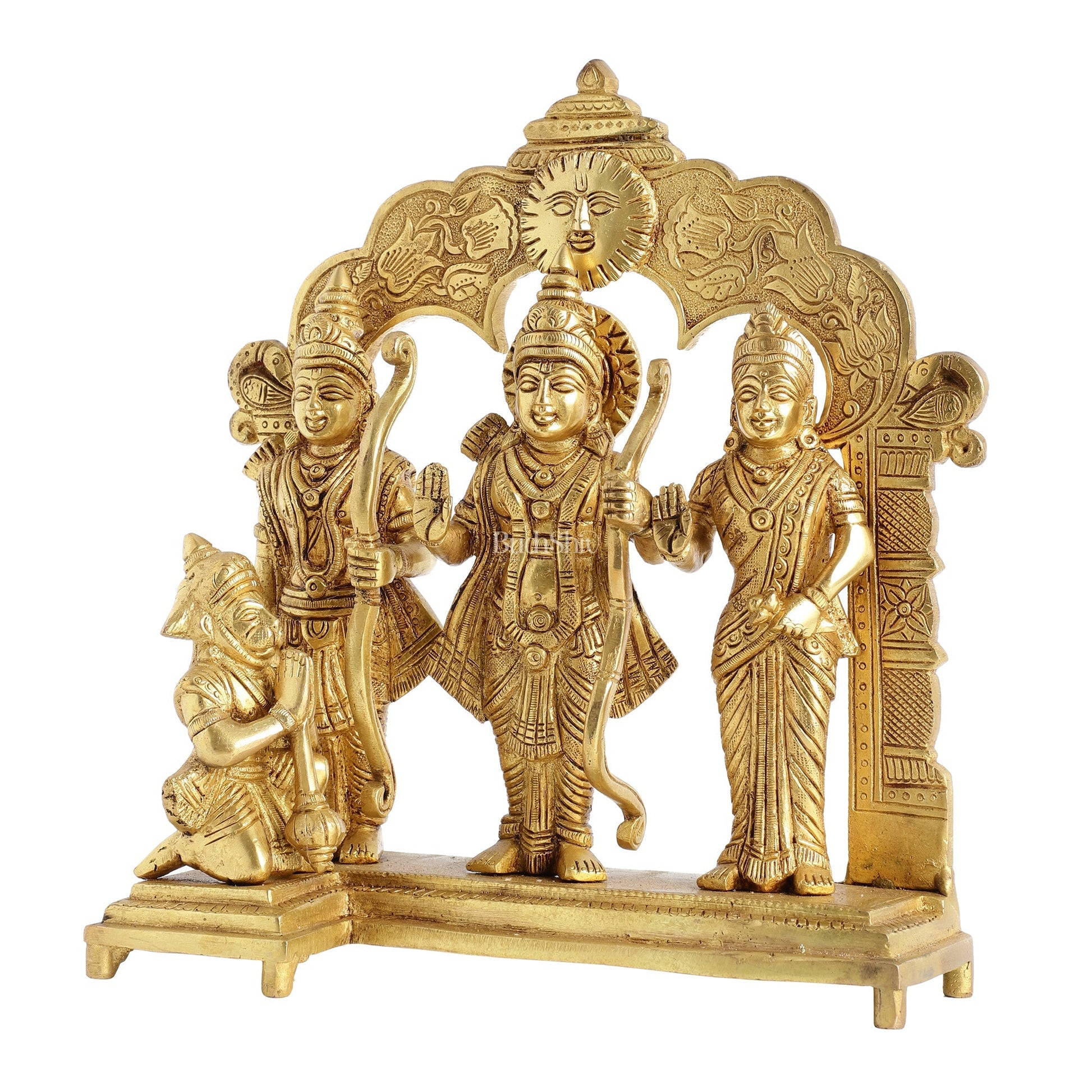 Exquisite 9.5 Inch Pure Superfine Brass Ramdarbar Idol