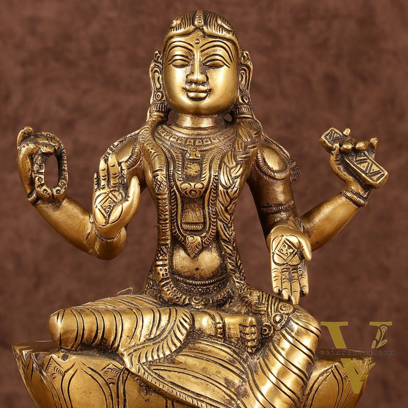 Exquisite Brass Bala Sundari Statue | Tripura Sundari | Height: 9 inch