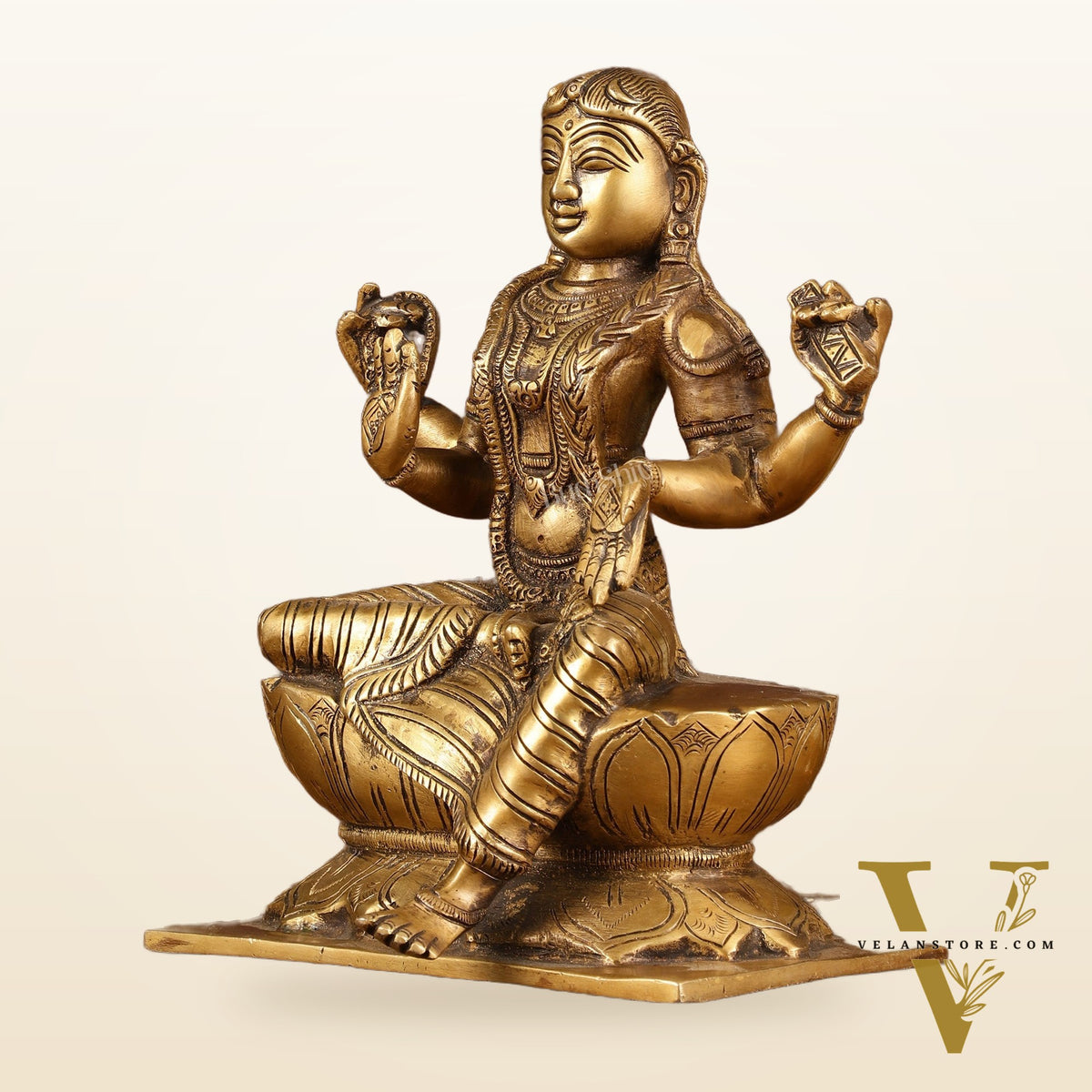 Exquisite Brass Bala Sundari Statue | Tripura Sundari | Height: 9 inch