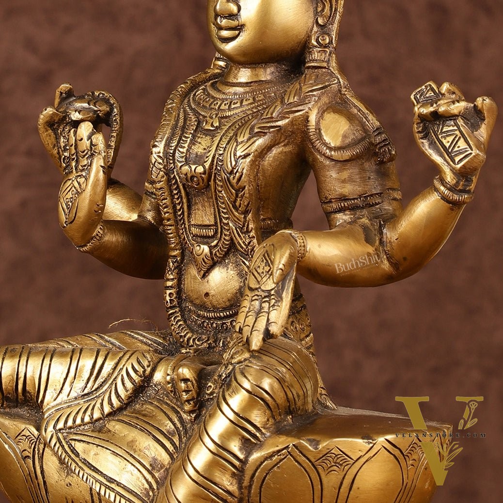 Exquisite Brass Bala Sundari Statue | Tripura Sundari | Height: 9 inch