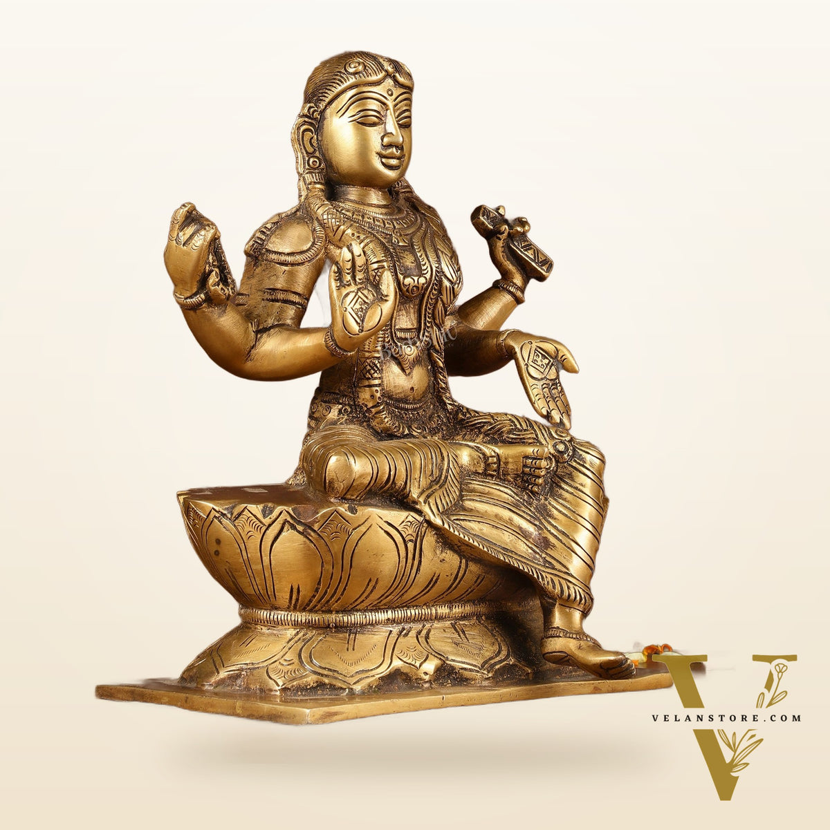 Exquisite Brass Bala Sundari Statue | Tripura Sundari | Height: 9 inch