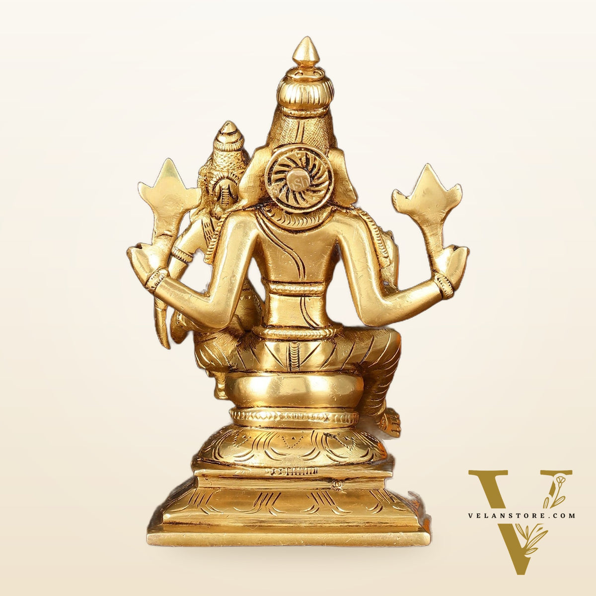 Exquisite Brass Hayagriva Lakshmi Statue - 6" Divine Craftsmanship