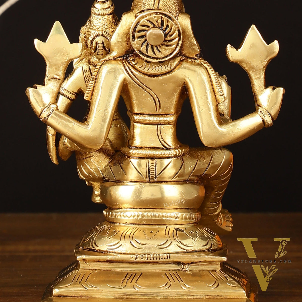Exquisite Brass Hayagriva Lakshmi Statue - 6" Divine Craftsmanship