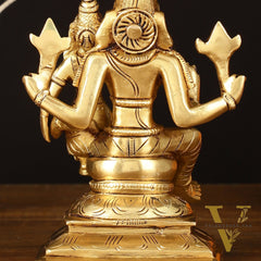 Exquisite Brass Hayagriva Lakshmi Statue - 6" Divine Craftsmanship