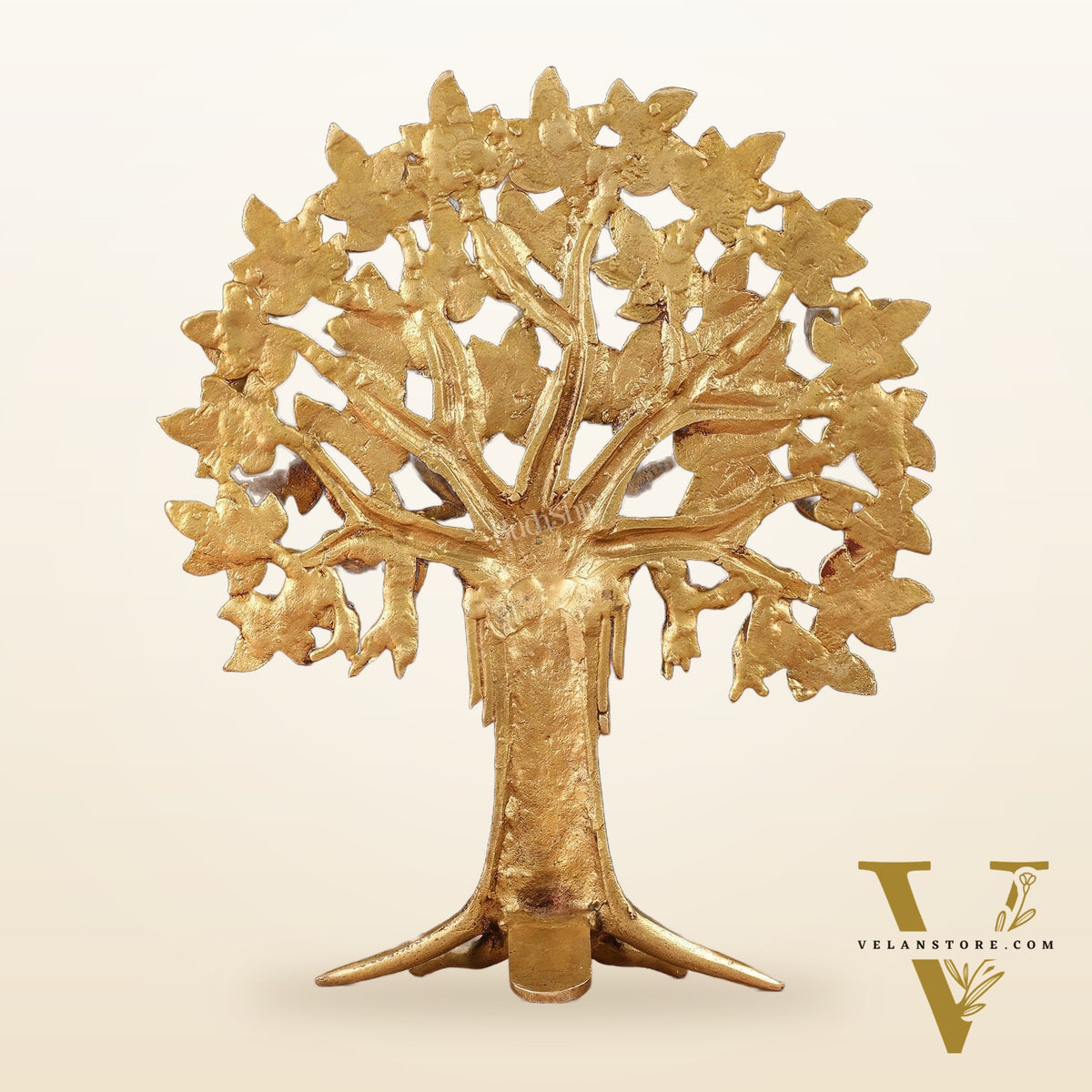 Exquisite Brass Kalpavriksha Tree of Life Showpiece - Table Standing | Height 12"