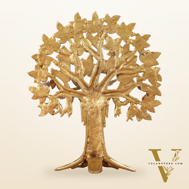 Exquisite Brass Kalpavriksha Tree of Life Showpiece - Table Standing | Height 12"