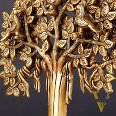 Exquisite Brass Kalpavriksha Tree of Life Showpiece - Table Standing | Height 12"