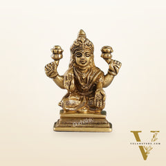 Exquisite Brass Lakshmi Idol | Height 3.5 inch