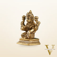 Exquisite Brass Lakshmi Idol | Height 3.5 inch