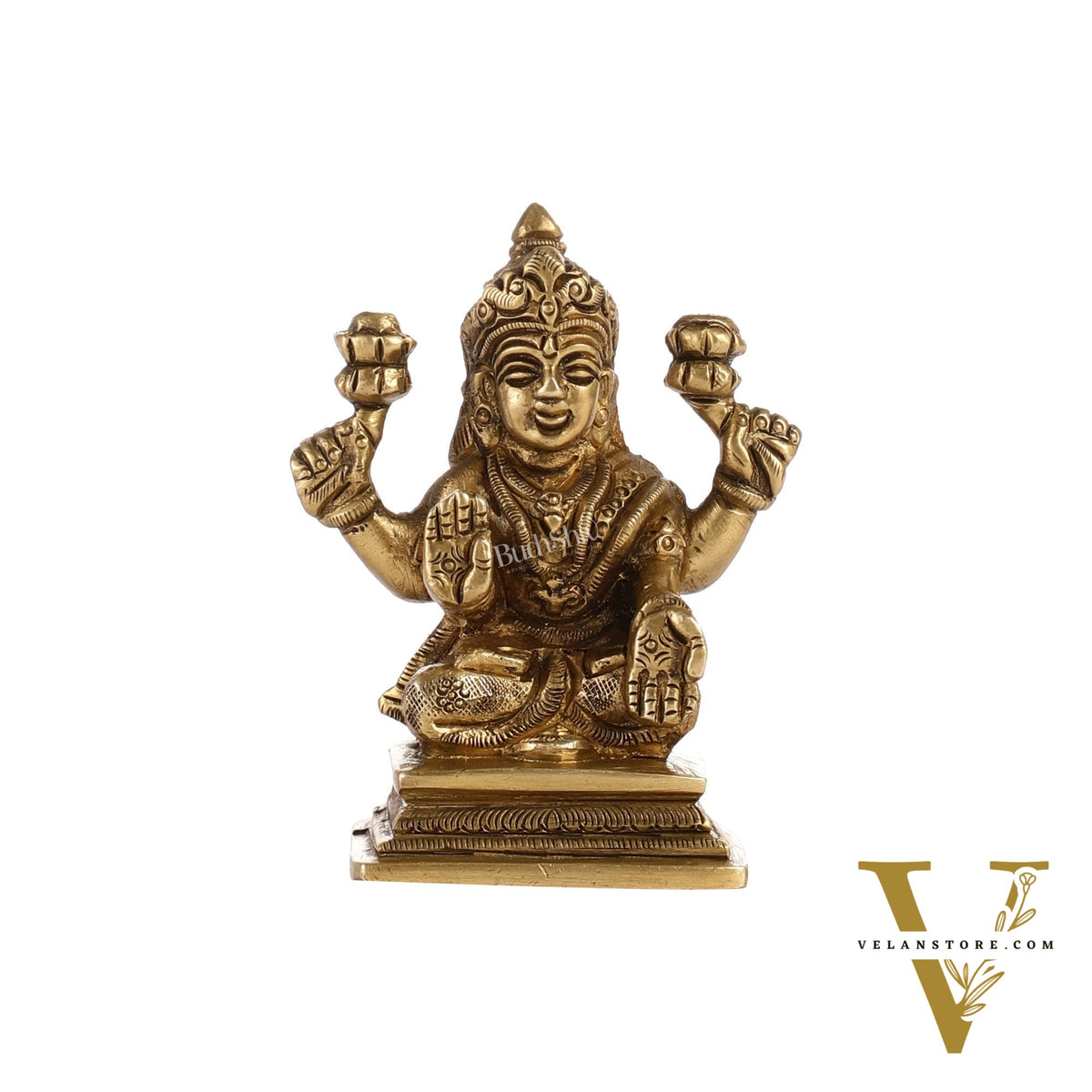 Exquisite Brass Lakshmi Idol | Height 3.5 inch