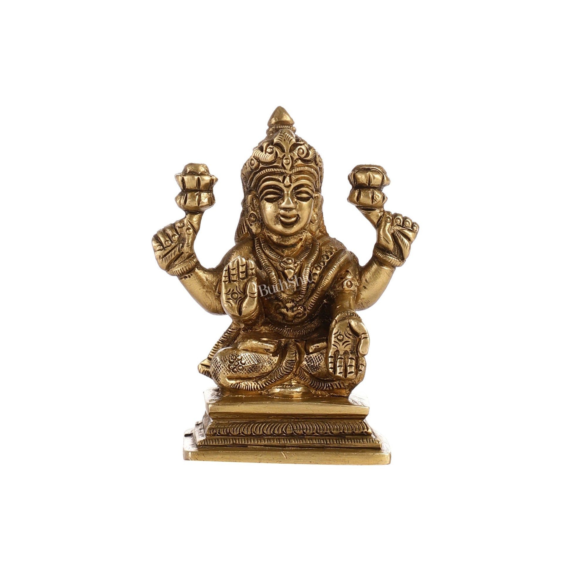 Exquisite Brass Lakshmi Idol | Height 3.5 inch