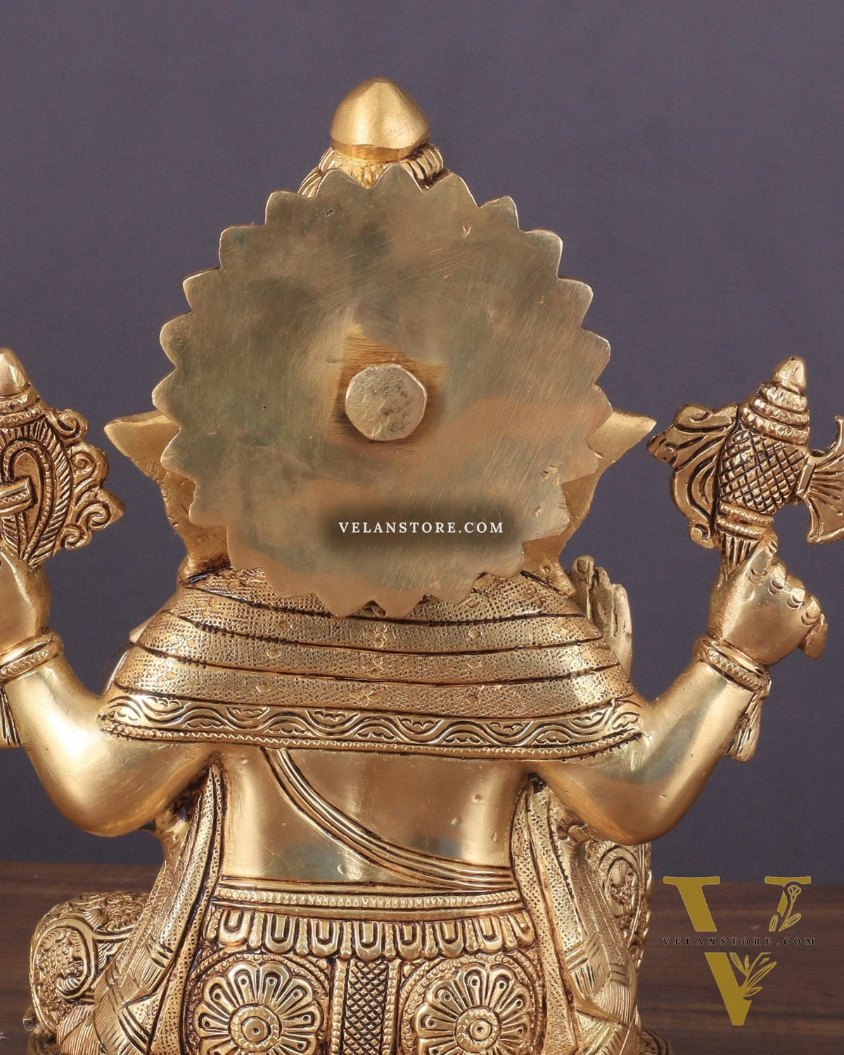 Exquisite Brass Lord Ganesha statue 11 inch with enhanced carvings