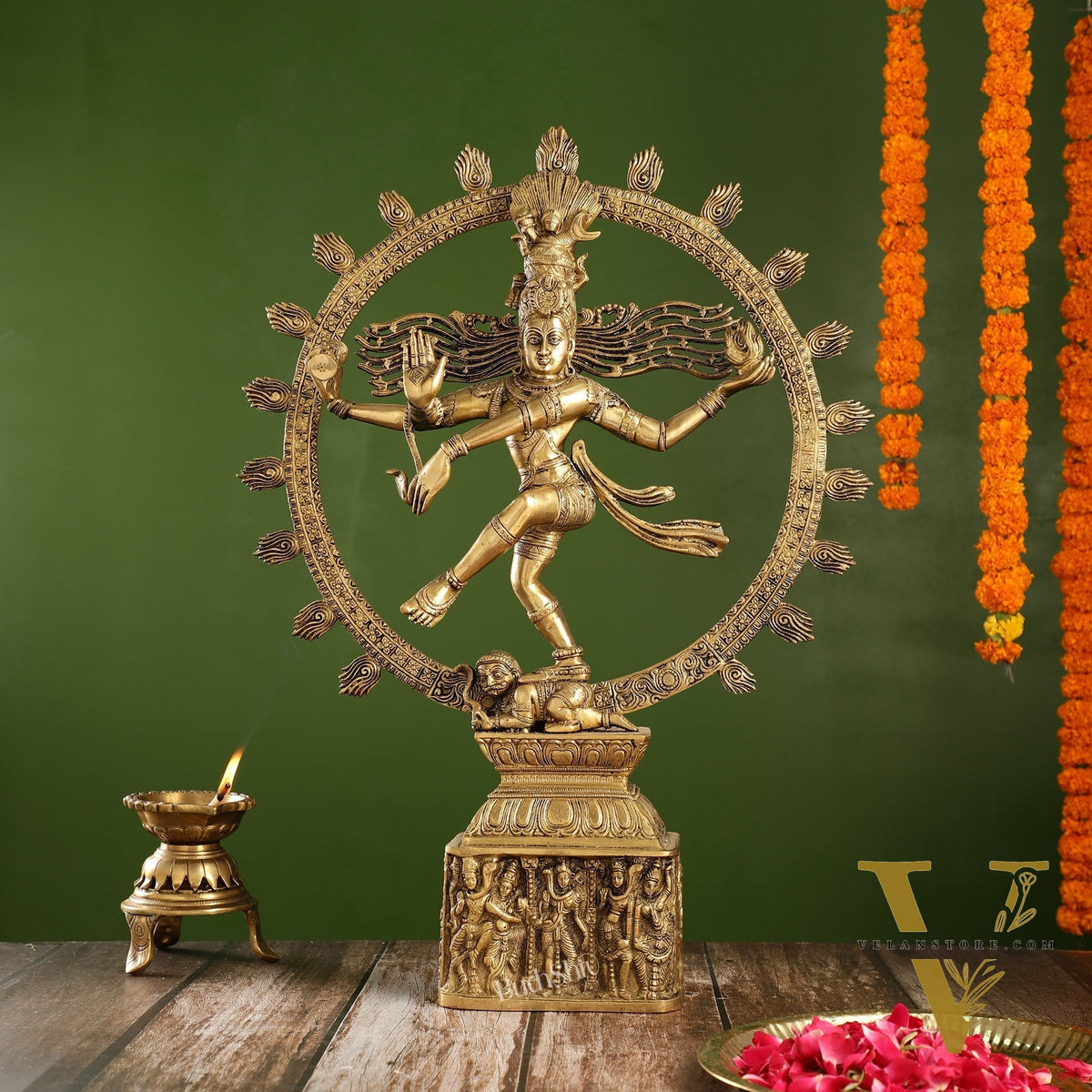 Exquisite Brass Nataraja Statue | 23" Height | Handcrafted Dancing Shiva