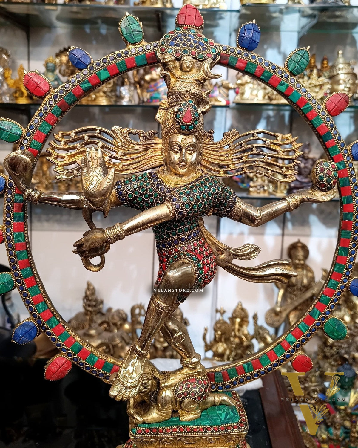 Exquisite Brass Nataraja Statue | 23" Height | Handcrafted Dancing Shiva