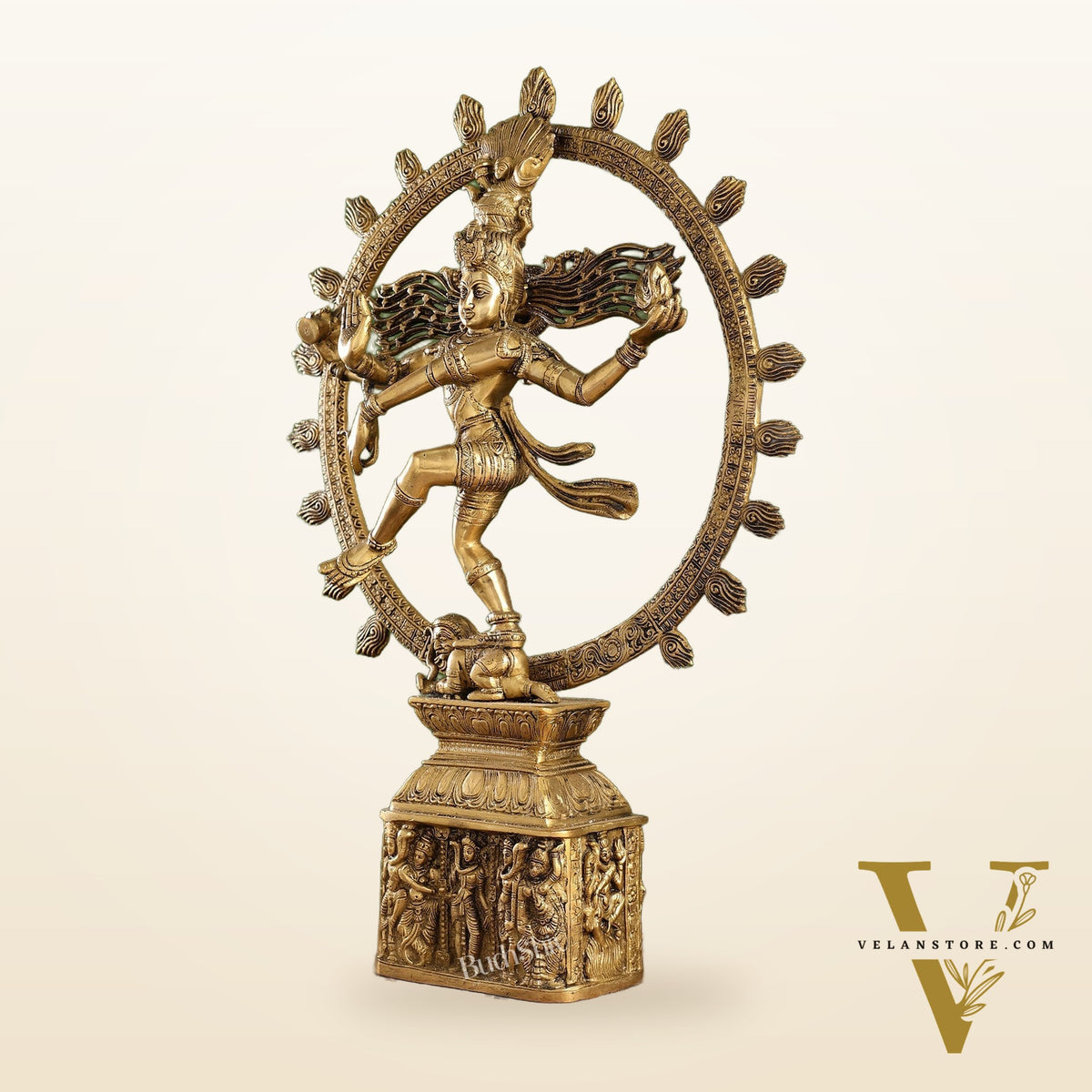 Exquisite Brass Nataraja Statue | 23" Height | Handcrafted Dancing Shiva