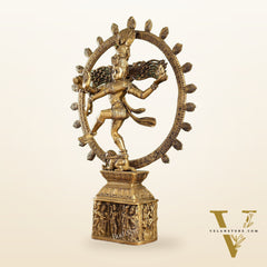 Exquisite Brass Nataraja Statue | 23" Height | Handcrafted Dancing Shiva
