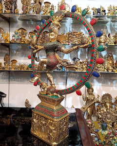 Exquisite Brass Nataraja Statue | 23" Height | Handcrafted Dancing Shiva