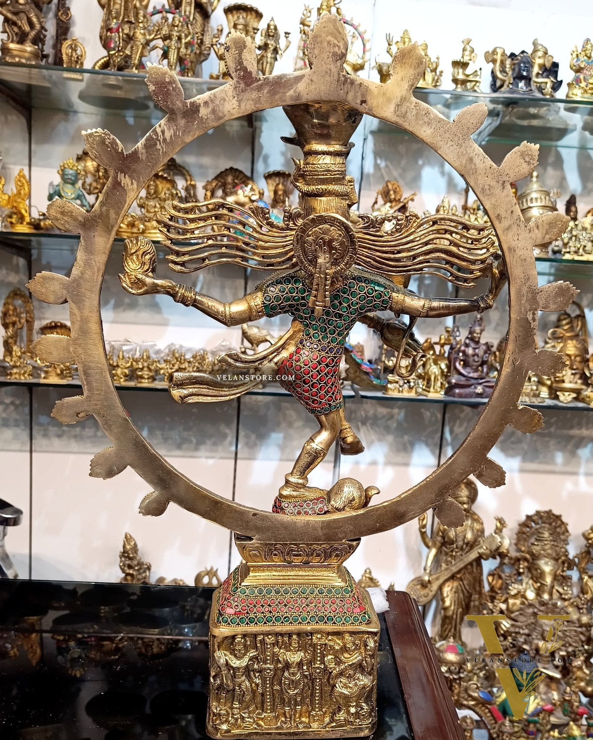 Exquisite Brass Nataraja Statue | 23" Height | Handcrafted Dancing Shiva