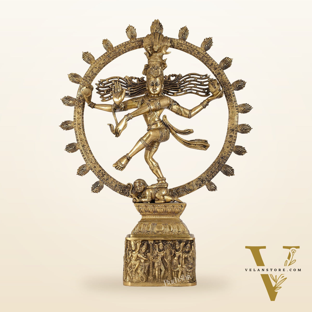 Exquisite Brass Nataraja Statue | 23" Height | Handcrafted Dancing Shiva