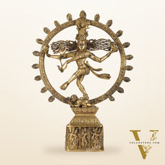 Exquisite Brass Nataraja Statue | 23" Height | Handcrafted Dancing Shiva
