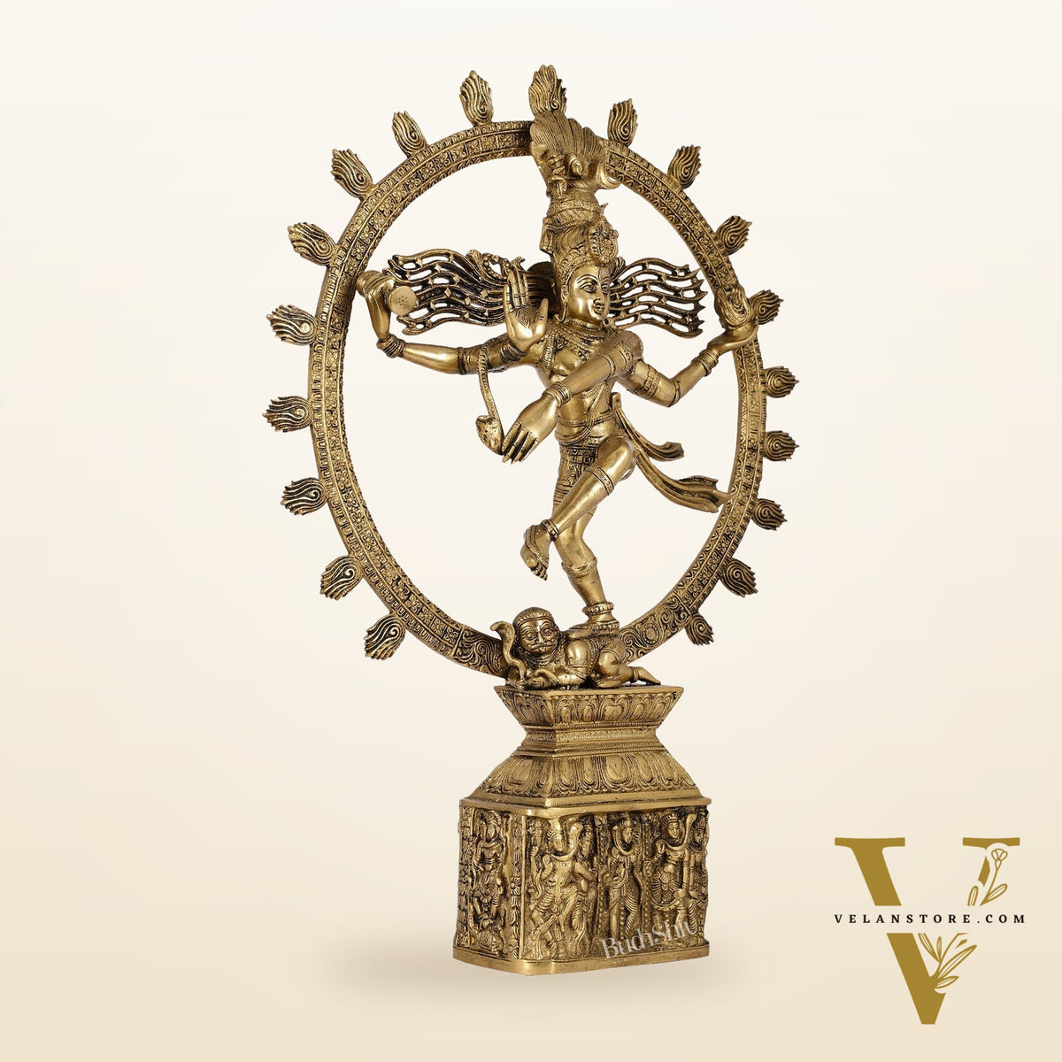 Exquisite Brass Nataraja Statue | 23" Height | Handcrafted Dancing Shiva