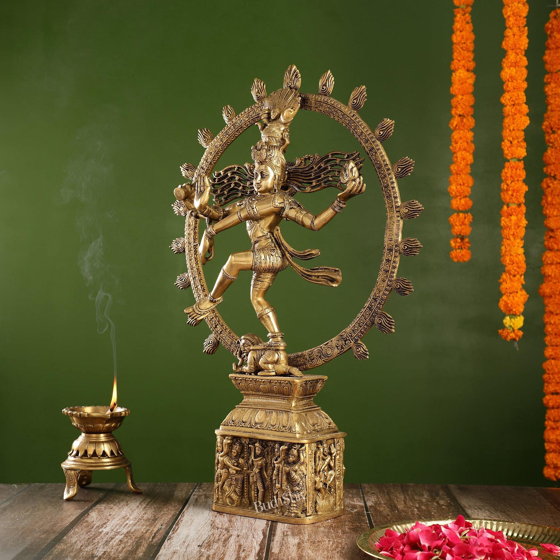 Exquisite Brass Nataraja Statue | 23" Height | Handcrafted Dancing Shiva