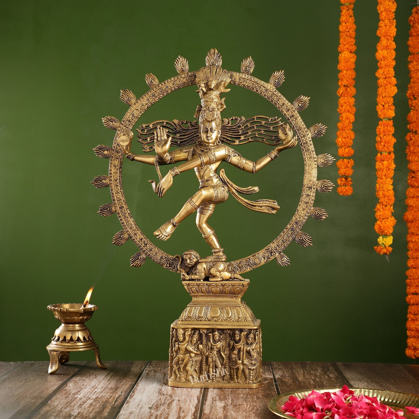 Exquisite Brass Nataraja Statue | 23" Height | Handcrafted Dancing Shiva