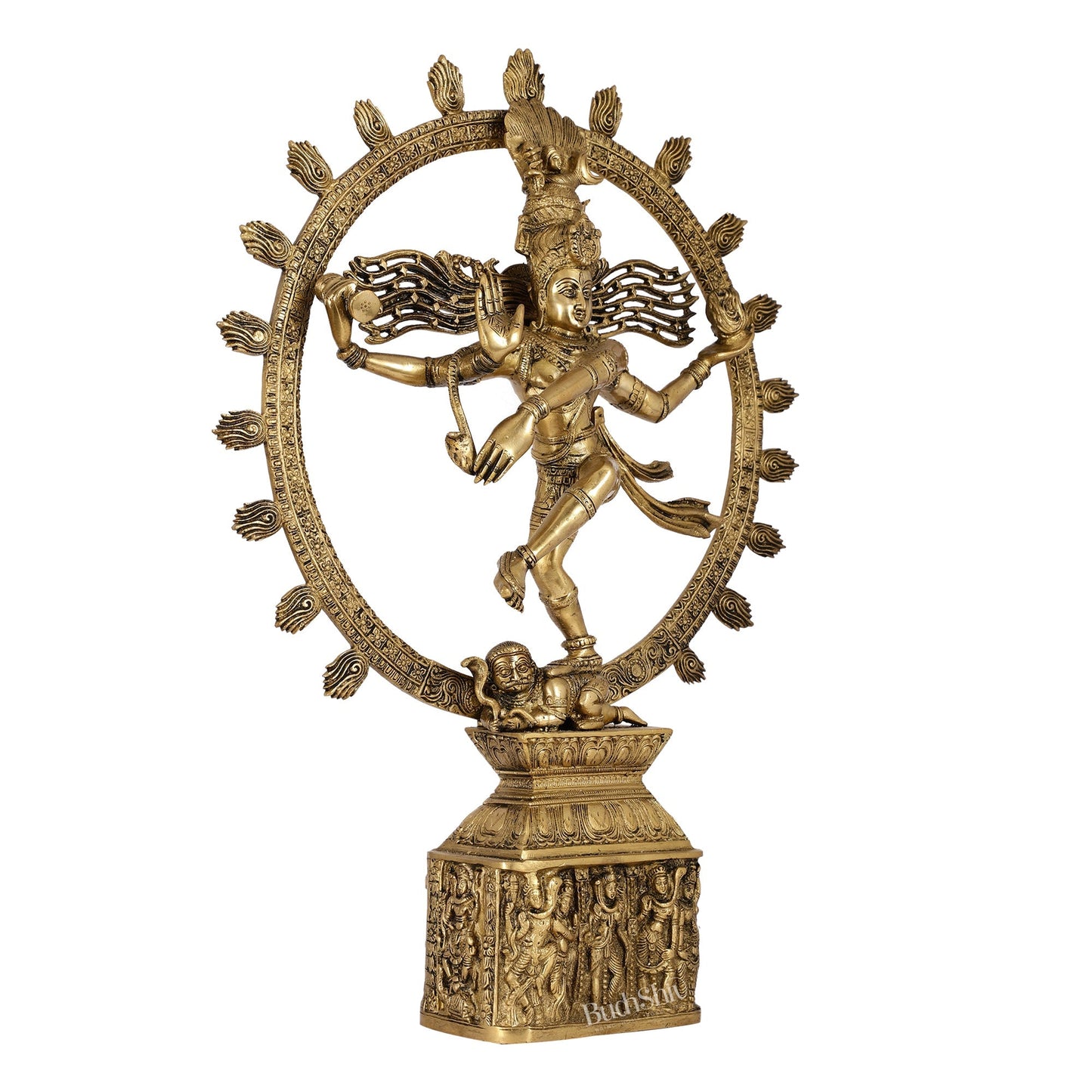 Exquisite Brass Nataraja Statue | 23" Height | Handcrafted Dancing Shiva