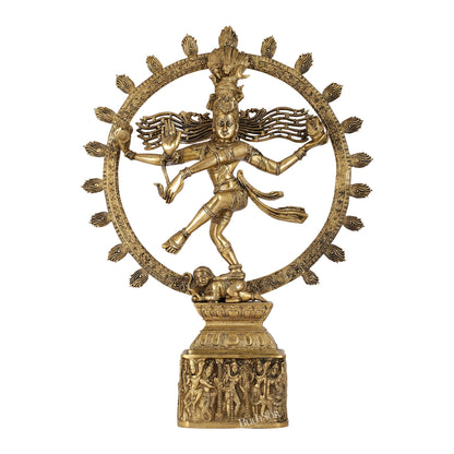 Exquisite Brass Nataraja Statue | 23" Height | Handcrafted Dancing Shiva