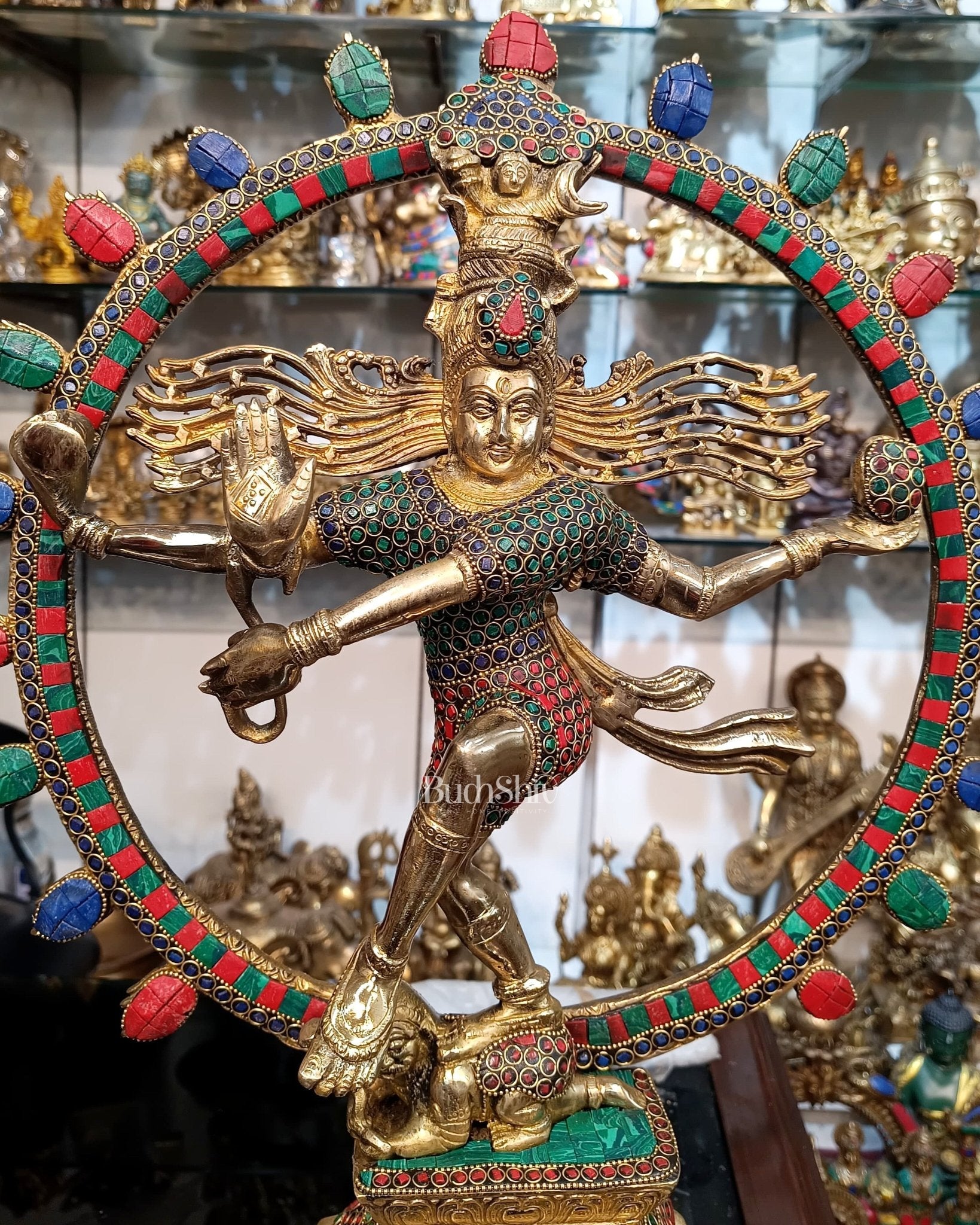Exquisite Brass Nataraja Statue | 23" Height | Handcrafted Dancing Shiva