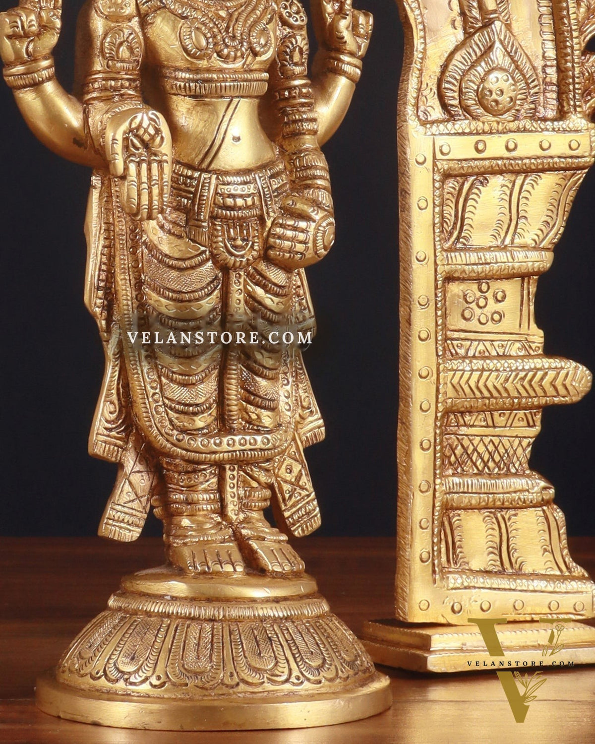 Exquisite Brass Prabhavali Arch Frame & Tirupati Balaji Idol Set 17"