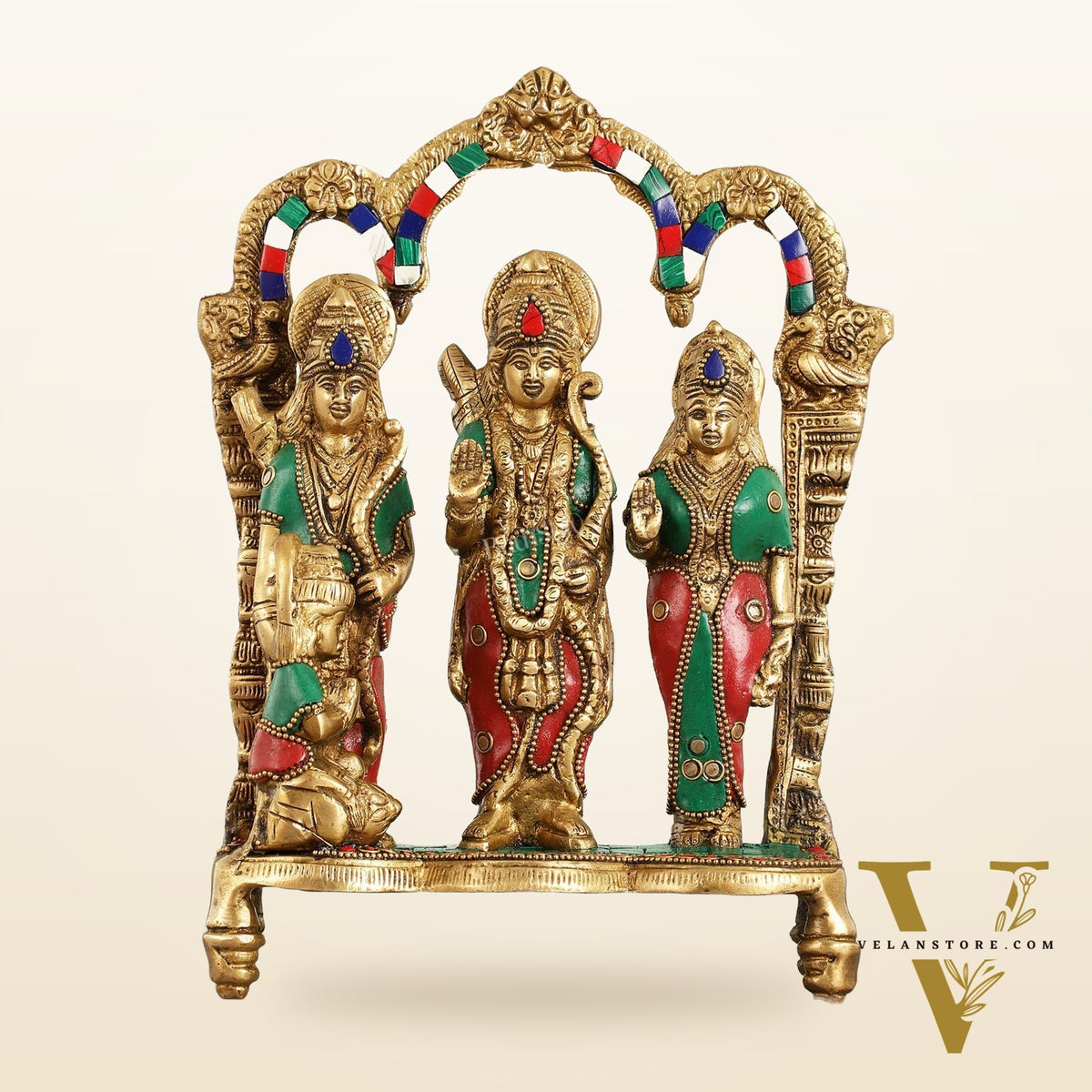 Exquisite Brass Ram Darbar idol 11 Inch