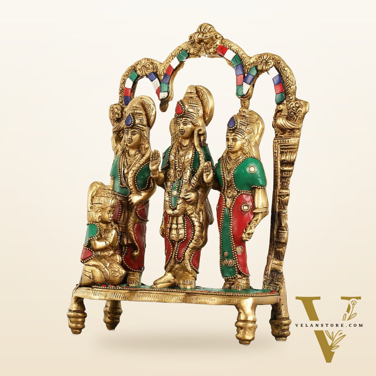 Exquisite Brass Ram Darbar idol 11 Inch
