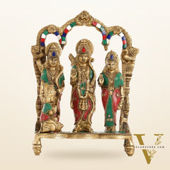Exquisite Brass Ram Darbar idol 11 Inch