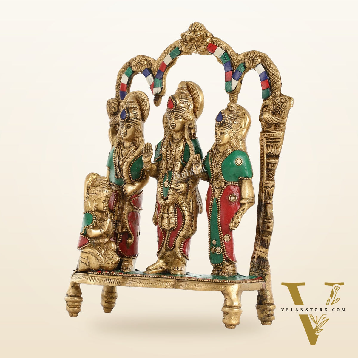 Exquisite Brass Ram Darbar idol 11 Inch