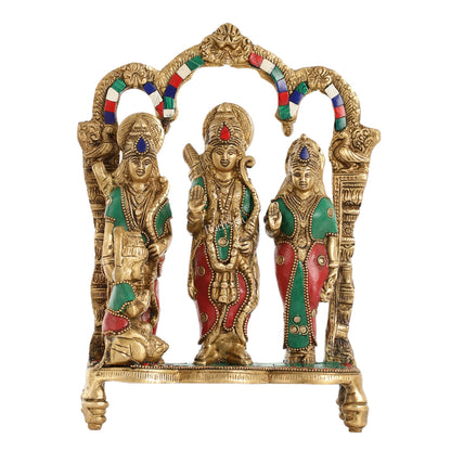 Exquisite Brass Ram Darbar idol 11 Inch