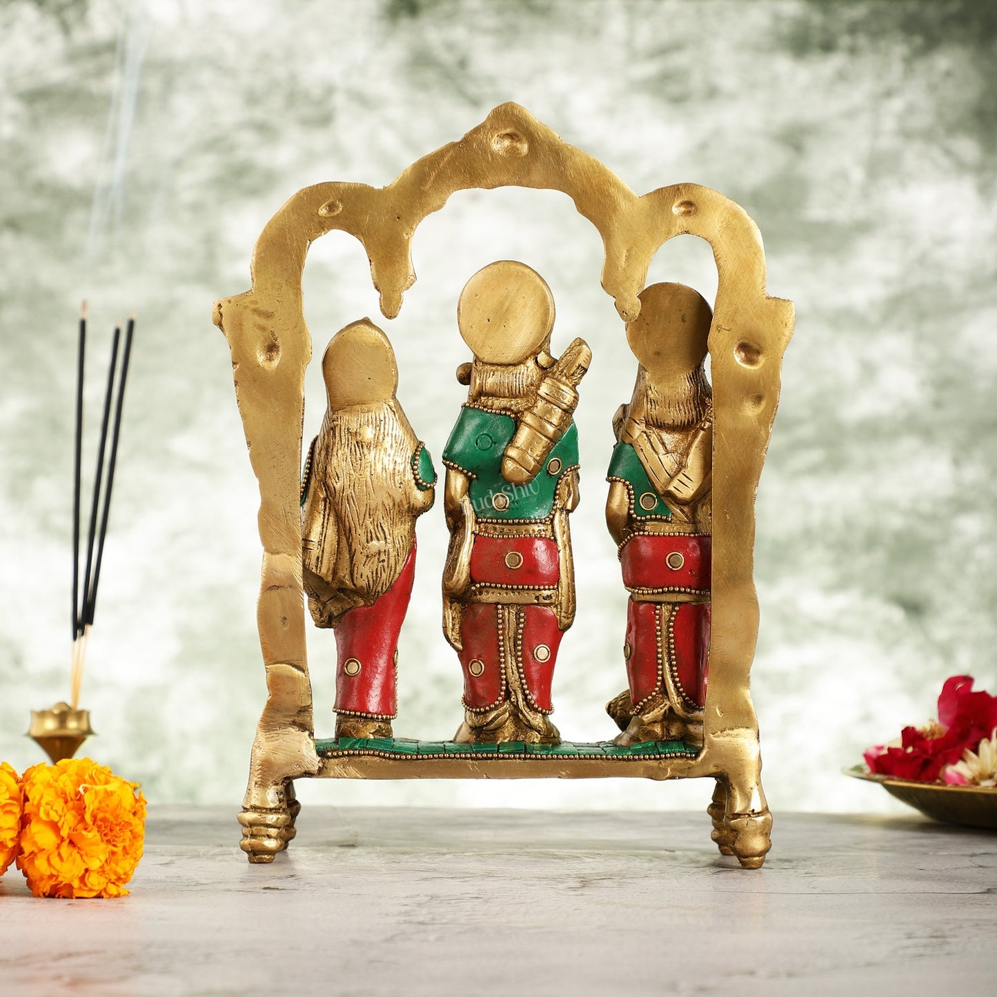 Exquisite Brass Ram Darbar idol 11 Inch